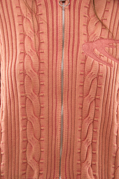 Latte Zipper Pink Knit