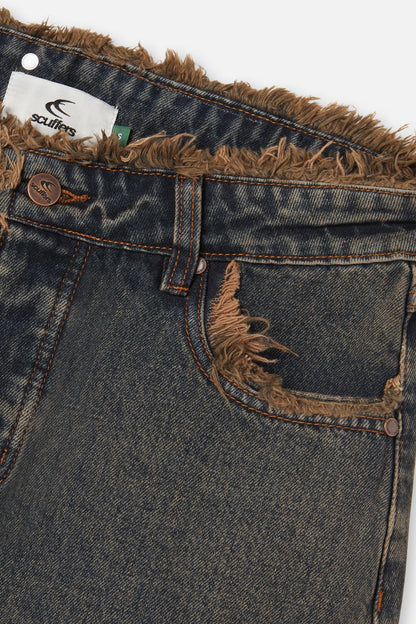 Label Brown Denim Skirt