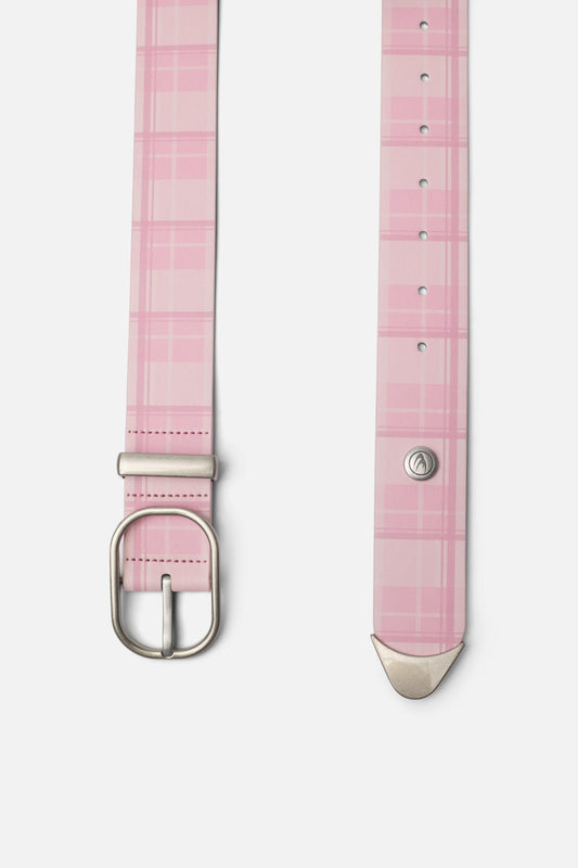 Checkered Pink Belt