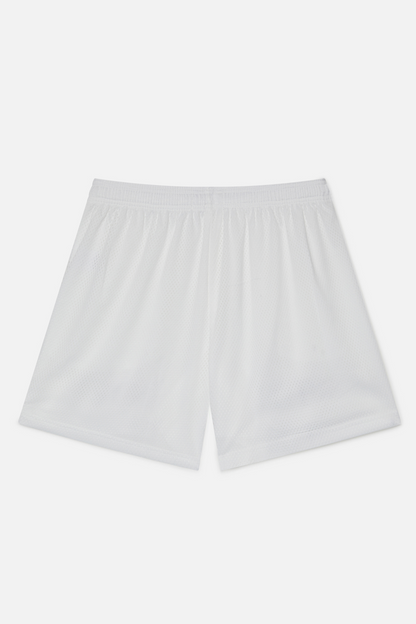 With Love Mesh White Shorts