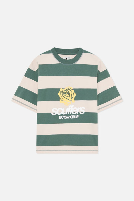 Boy Green Striped T-Shirt