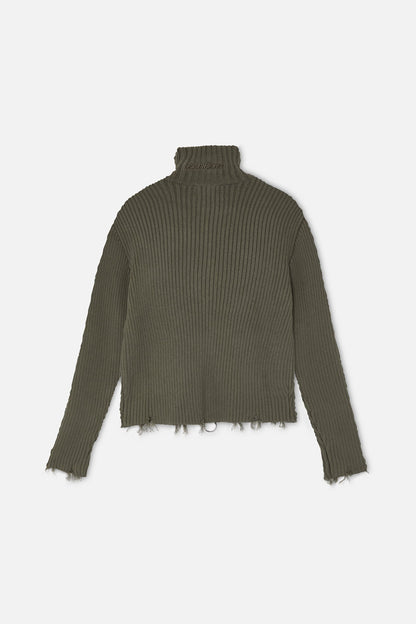 Bawdy Knit Green Zipper