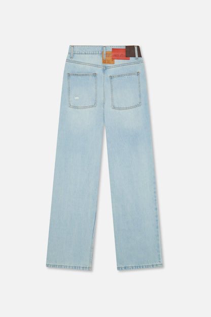 Classic Light Blue Straight Pants