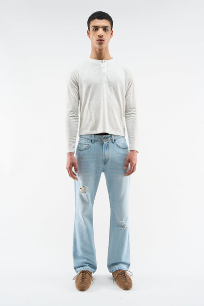 Classic Light Blue Straight Pants