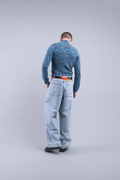 Tropical Light Blue Pants