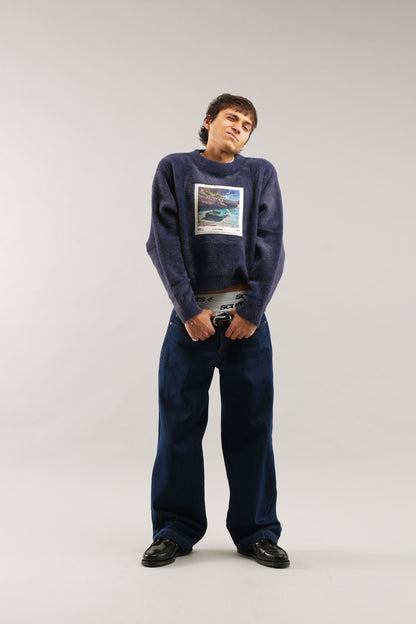 Oil #1 Navy Knit