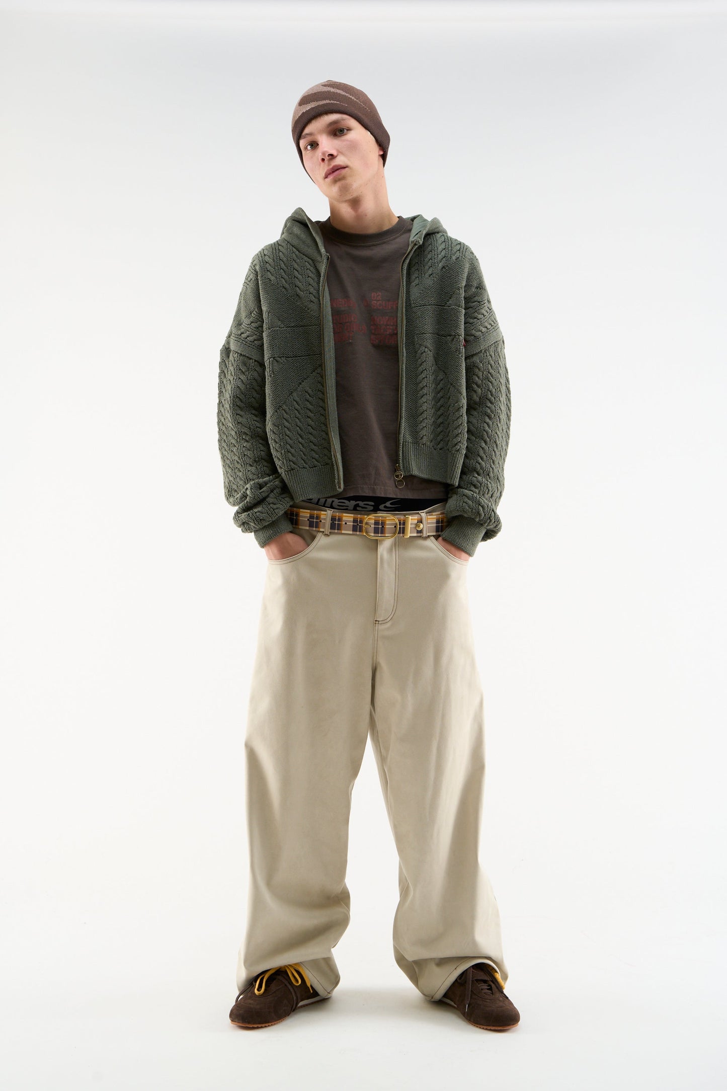 Flag Green Knit Zipper