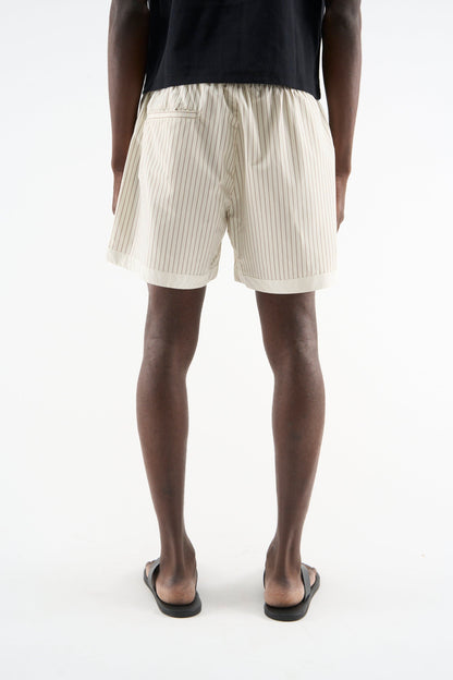 Pinstripe White Swimpants