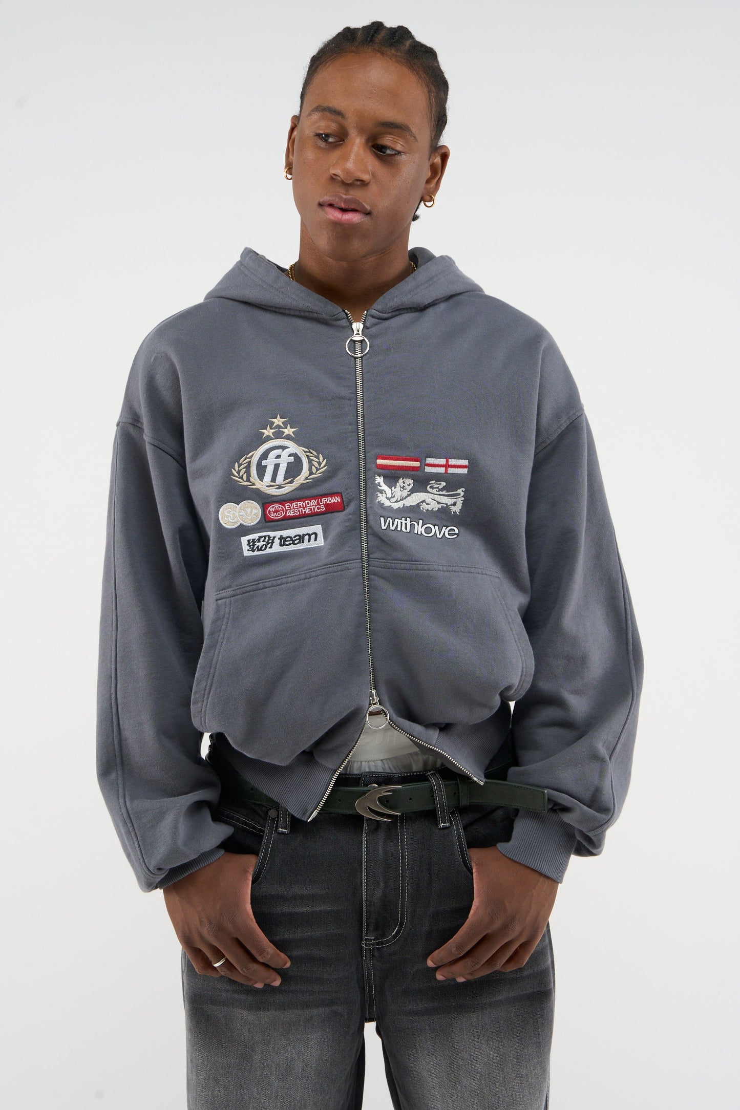 Mayor Dusty Blue Zipper