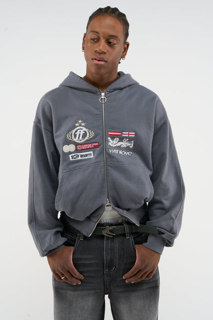Mayor Dusty Blue Zipper
