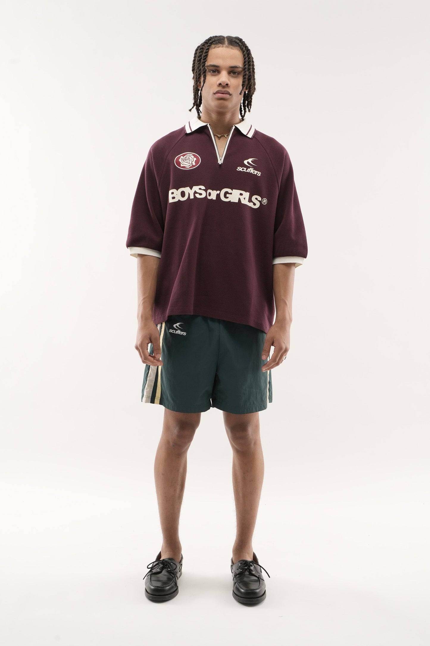 Boys or Girls Burgundy Polo