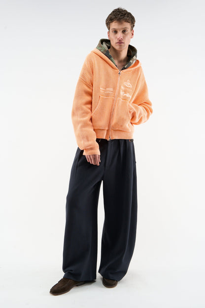 Mayor Orange Knit Zipper