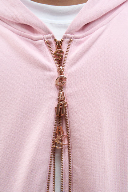 Steel Light Pink Zipper