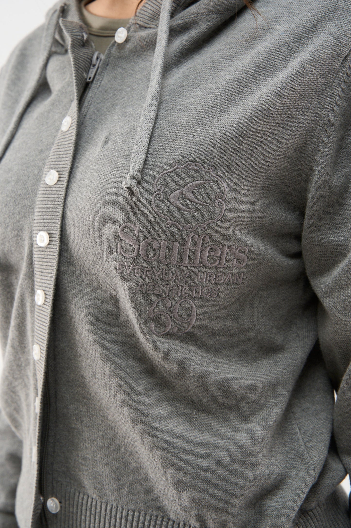 Route Light Grey Knit Zipper