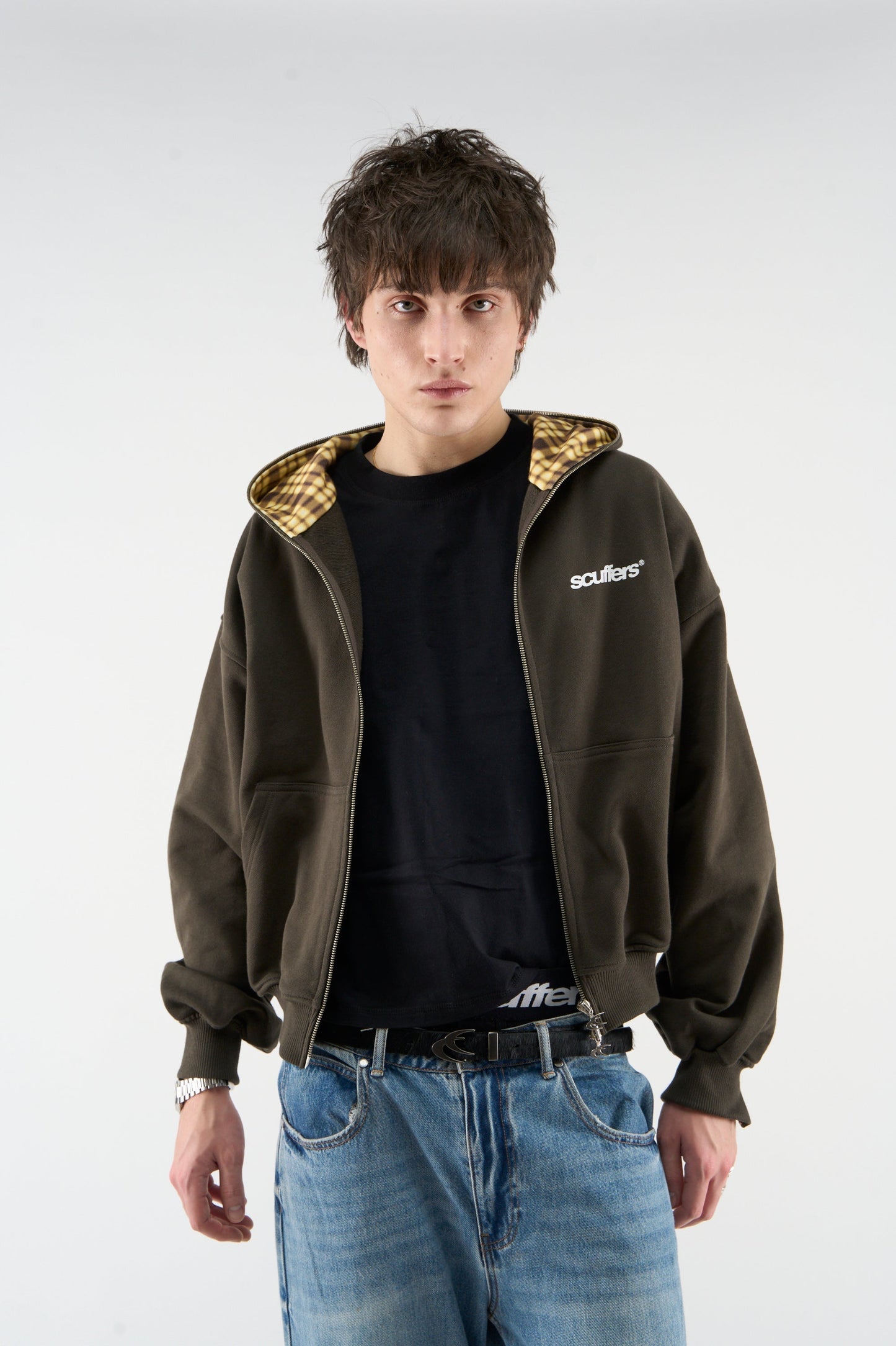 Gothic Dark Green Zipper