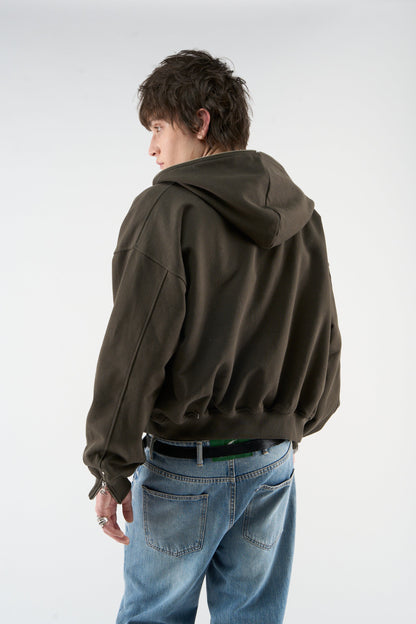 Gothic Dark Green Zipper