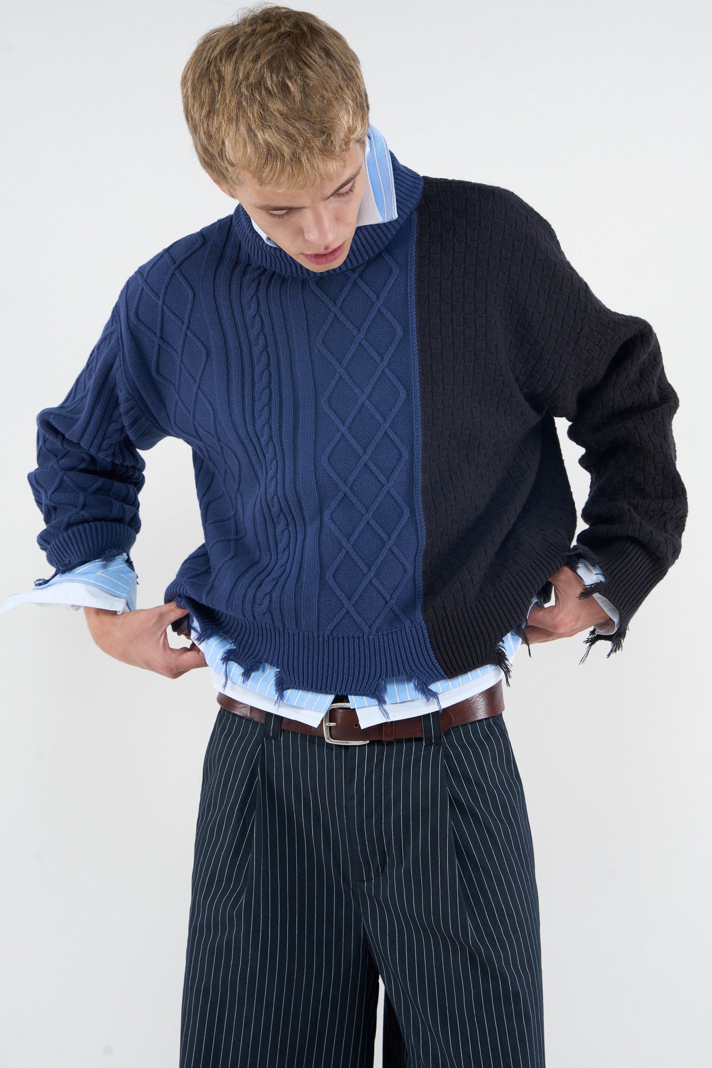 Split Blue Knit