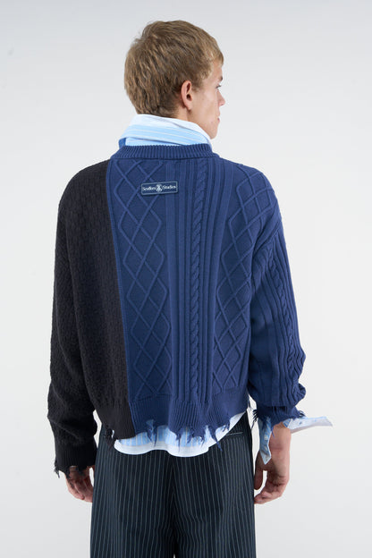 Split Blue Knit