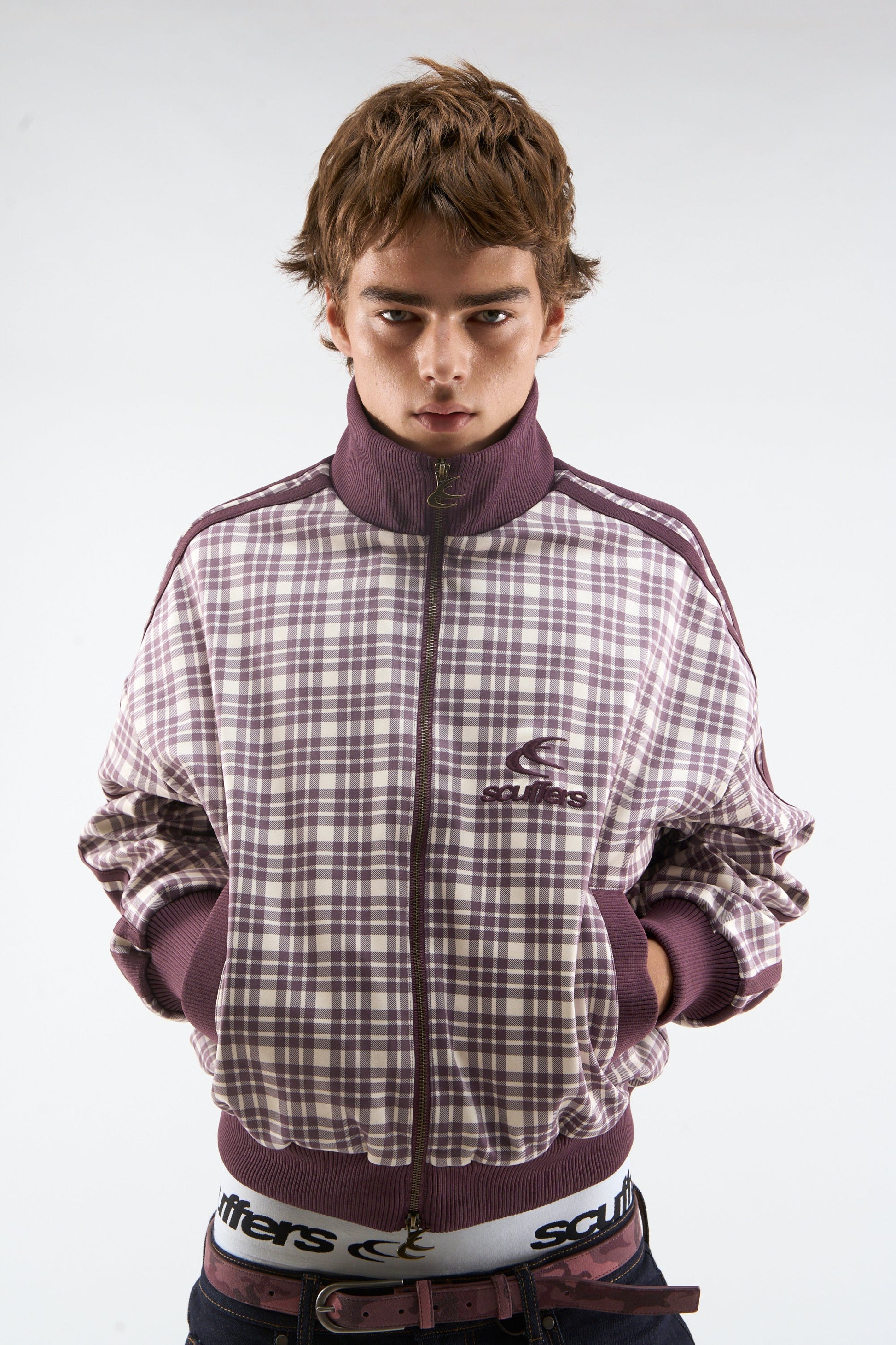 Mice Burgundy Zipper