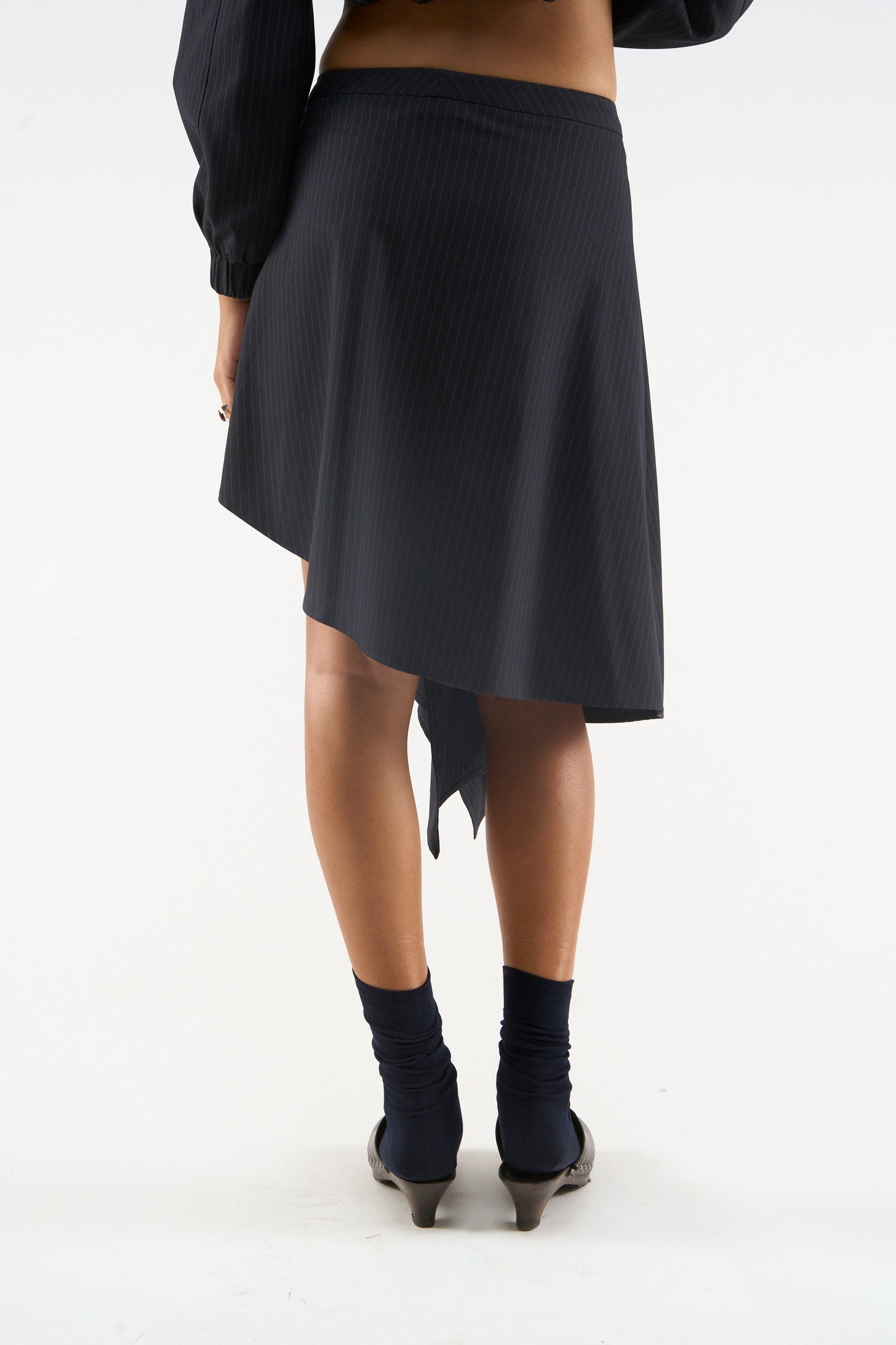 Nautica Navy Pinstripe Skirt