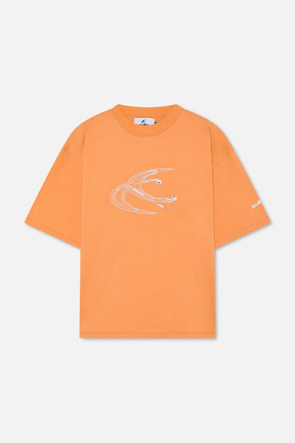 Earphones Orange T-Shirt
