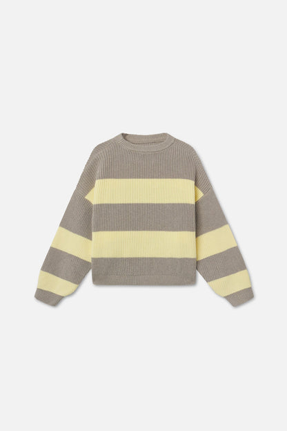 Hole Yellow & Grey Knit