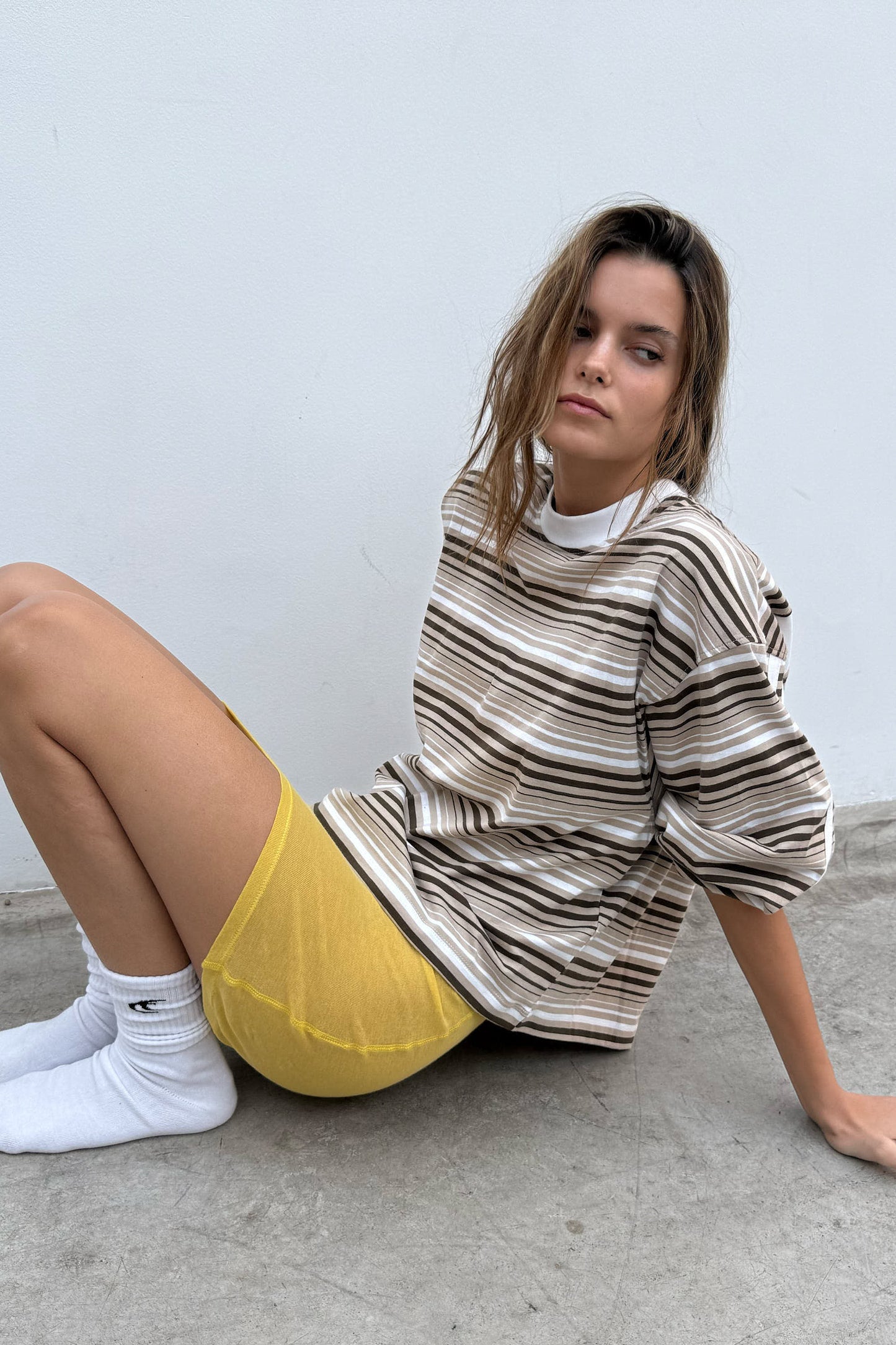 Sport Tech Brown Striped Longsleeve