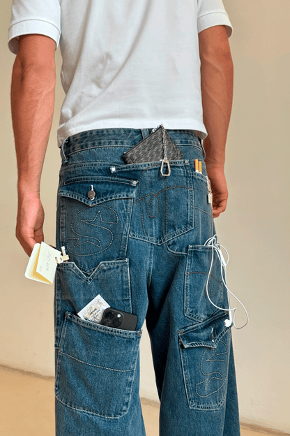 7Pocket Blue Pants