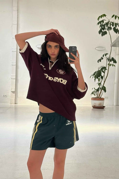 Boys or Girls Burgundy Polo