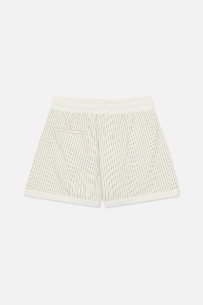 Pinstripe White Swimpants