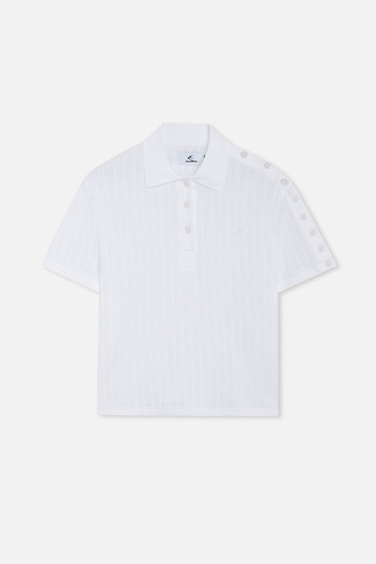 Placket White Polo