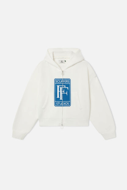 Rolly White Knit Zipper