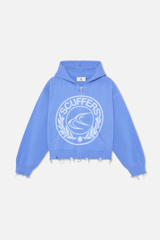CLG Blue Knit Zipper