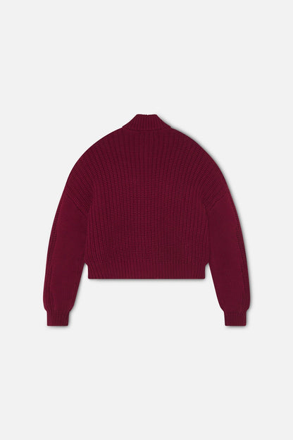 Scff Red Knit Zipper