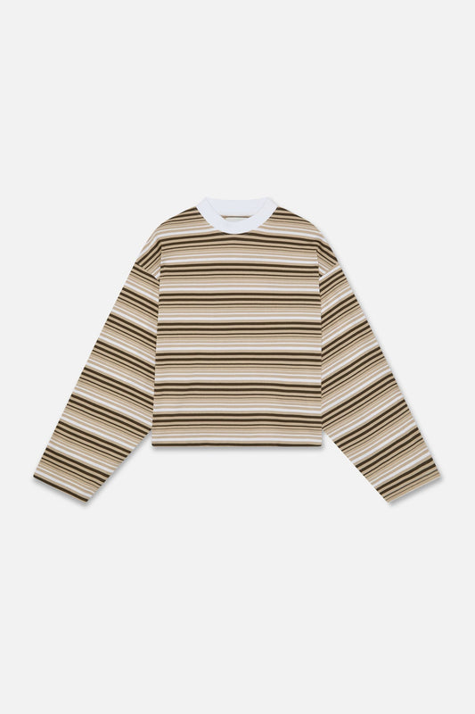 Sport Tech Brown Striped Longsleeve
