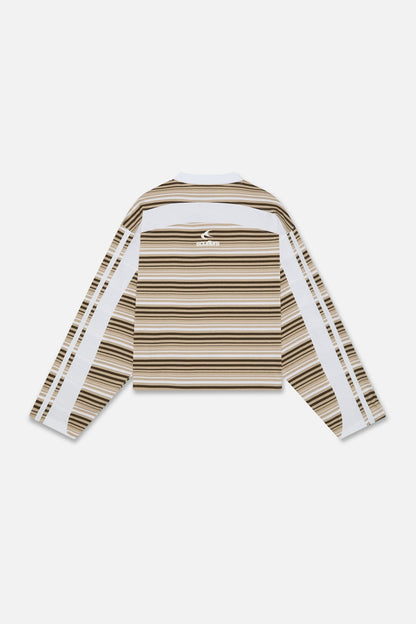 Sport Tech Brown Striped Longsleeve