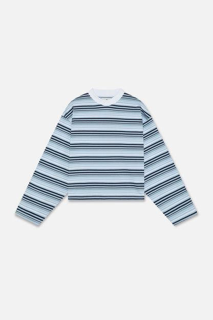 Sport Tech Navy Striped Longsleeve