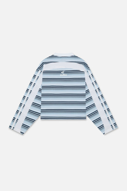Sport Tech Navy Striped Longsleeve