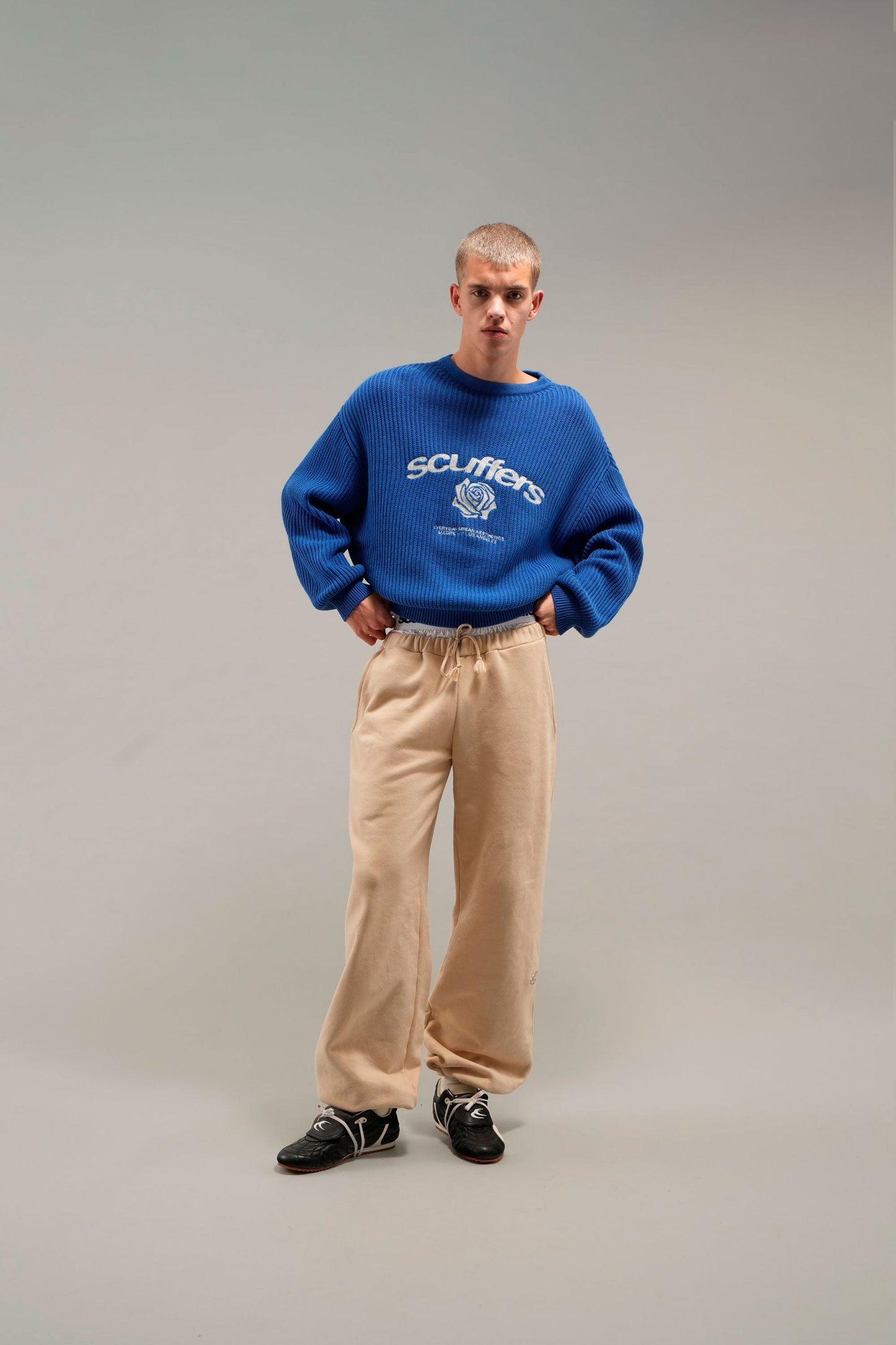 Rose Royal Blue Knit